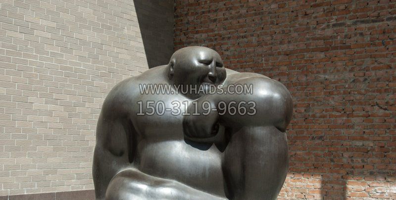 广场大胖子抽象人物铜雕雕塑