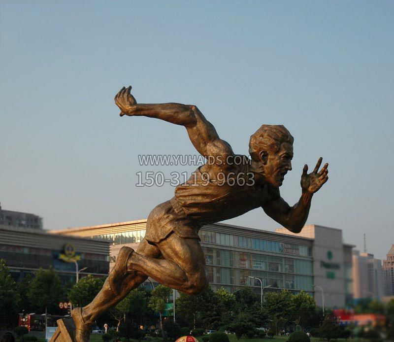 广场赛跑的人物铜雕 雕塑