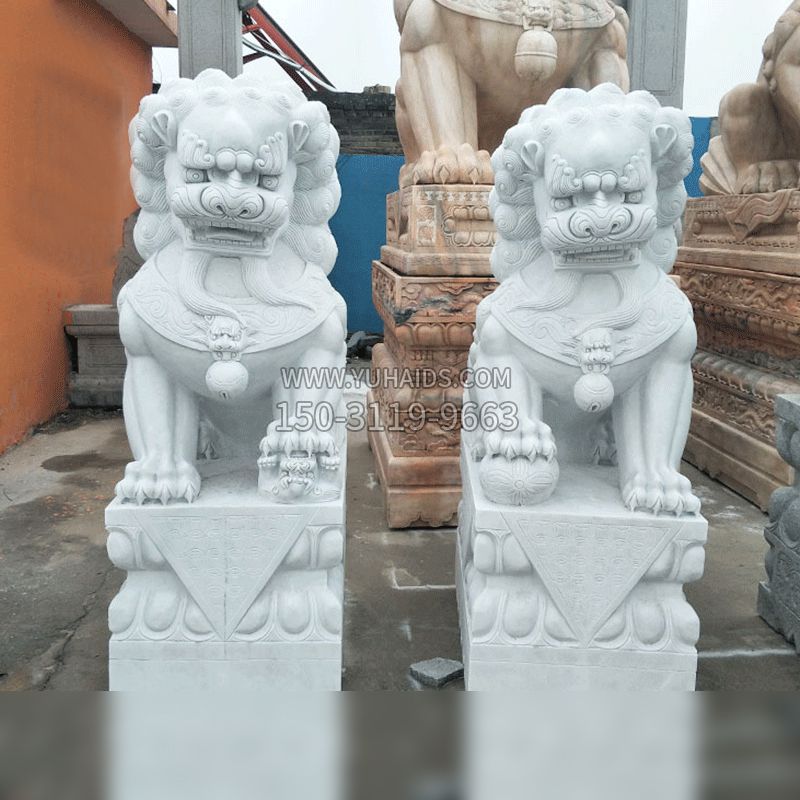 汉白玉北京小狮子雕塑