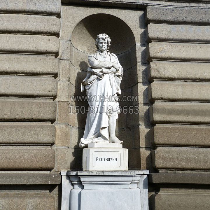 汉白玉贝多芬石雕像-世界著名作曲家音乐家人物雕塑