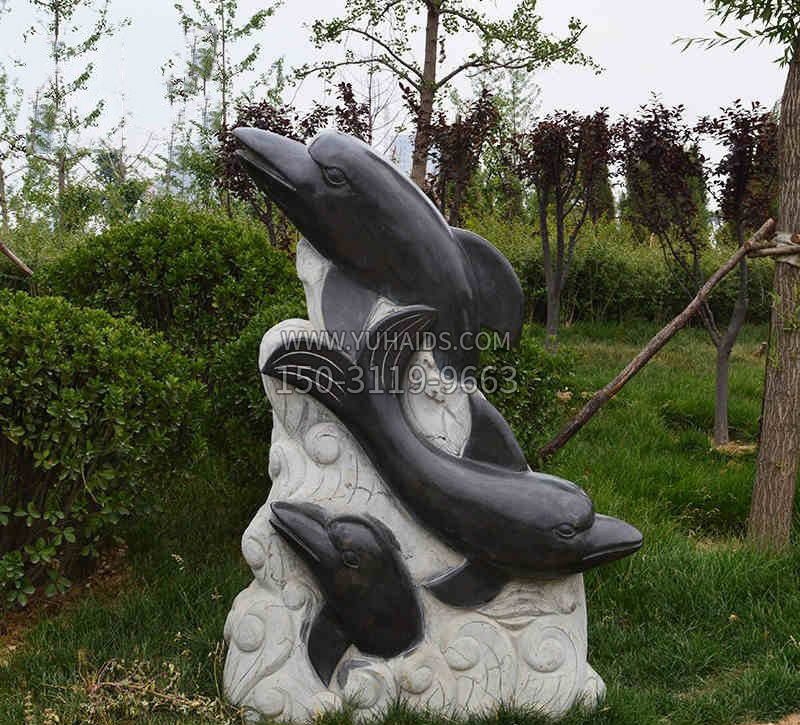 海豚石浮雕雕塑