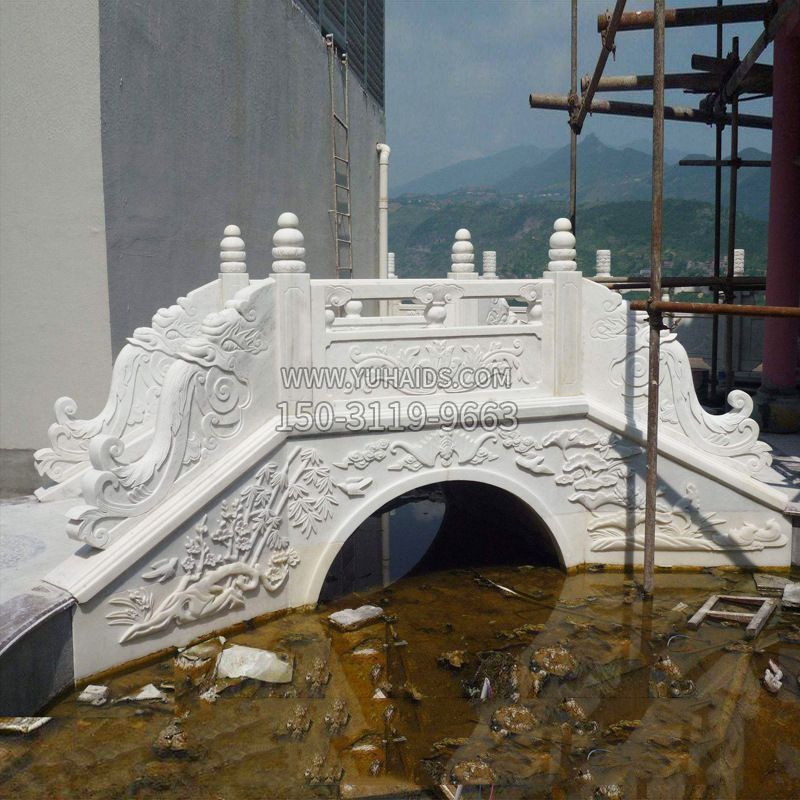 汉白玉庭院石桥雕塑