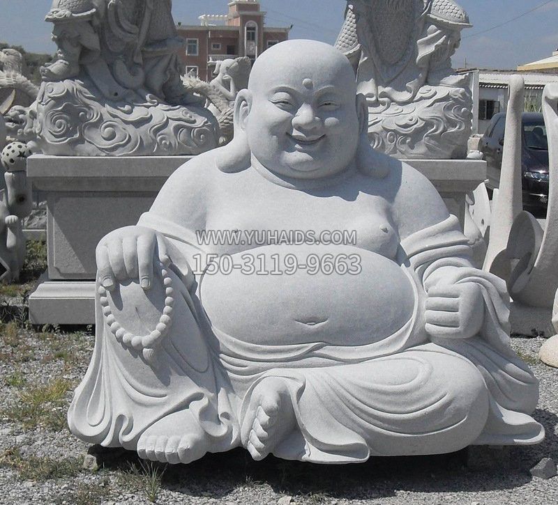 汉白玉坐式弥勒佛雕像雕塑