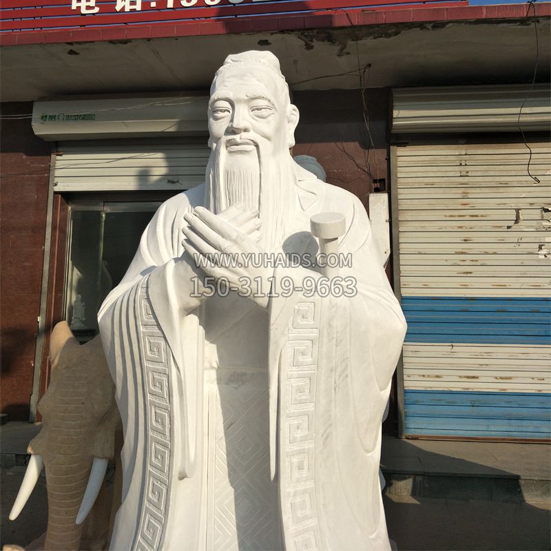 汉白玉孔子雕像雕塑