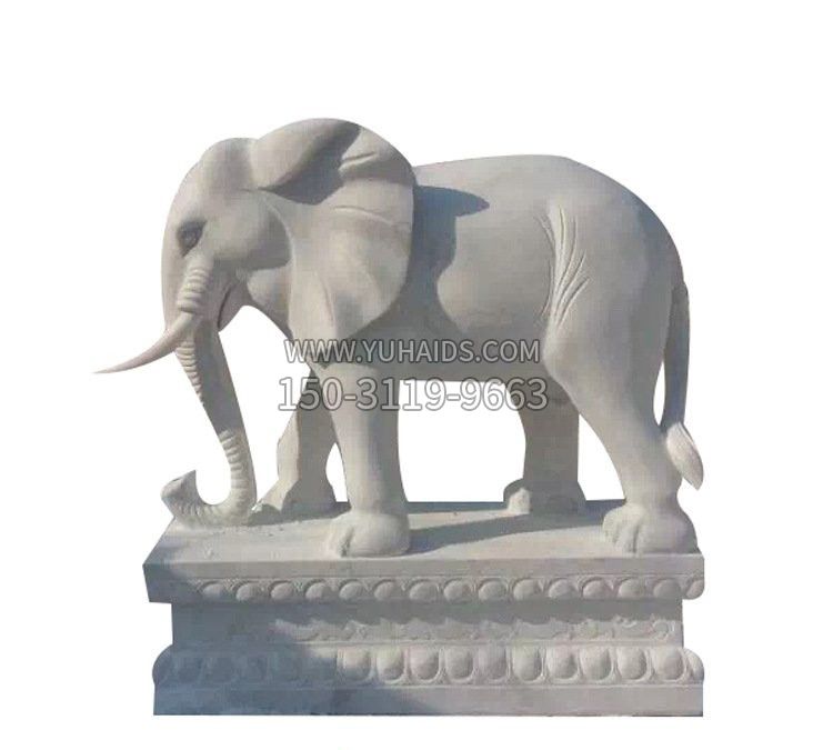 汉白玉镇宅大象石雕雕塑