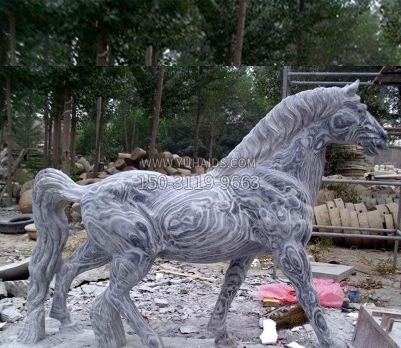 花纹马石雕雕塑
