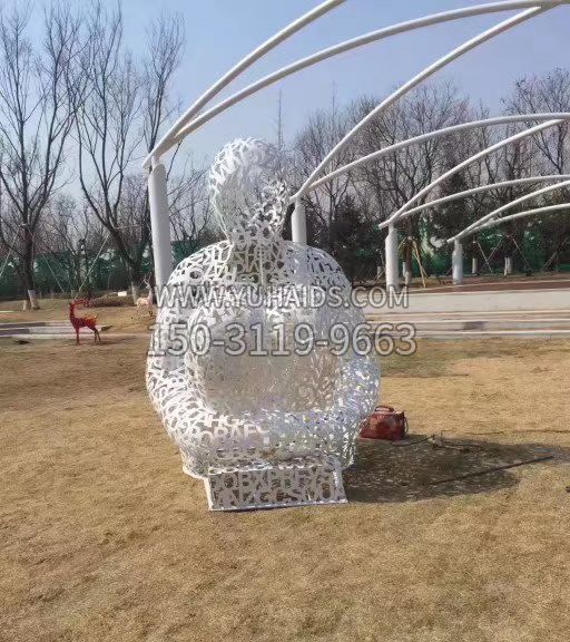 户外不锈钢星空艺术人物雕塑