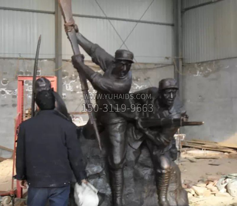 红军冲锋广场人物铜雕雕塑