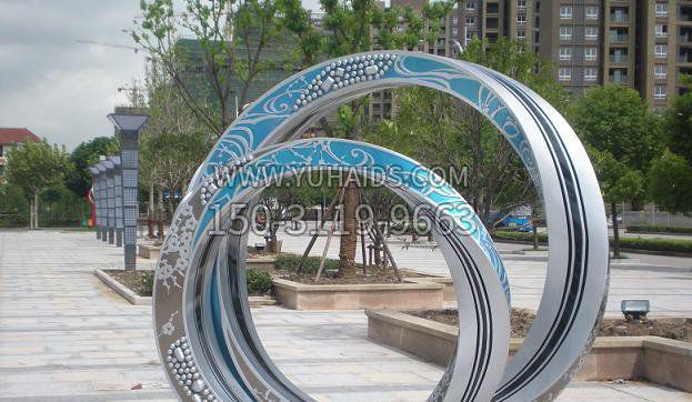 环形不锈钢圆环雕塑