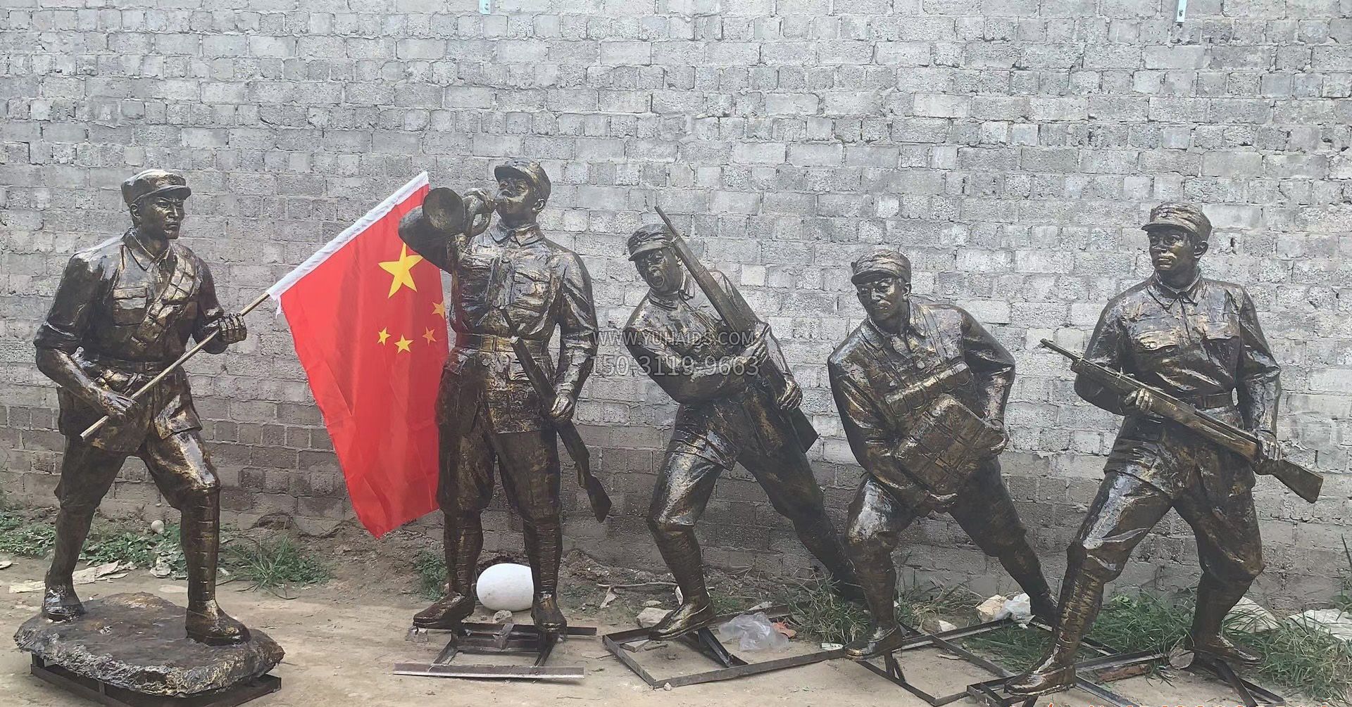 解放军人物铜雕雕塑