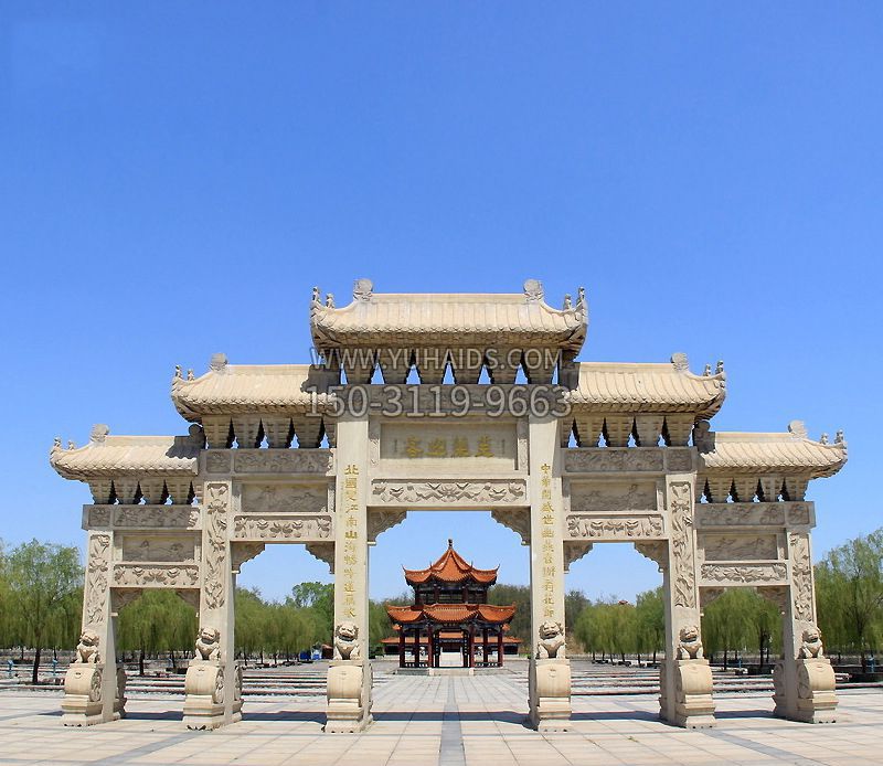 景区大型建筑牌坊雕塑