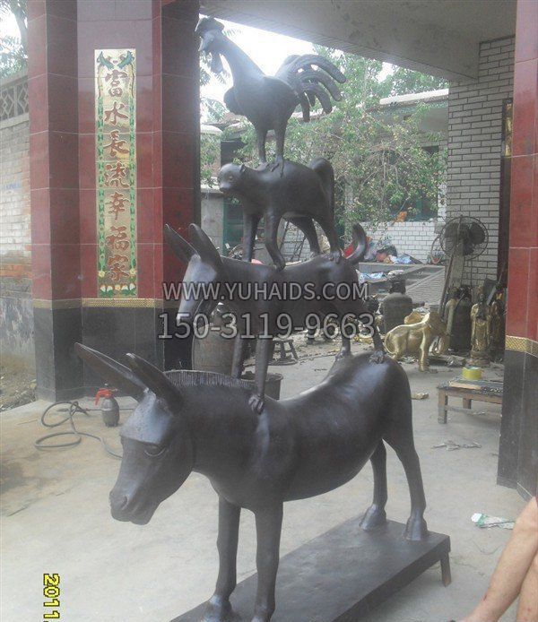 鸡猴狗马景观动物铜雕雕塑