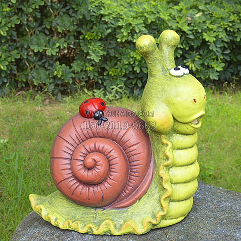 卡通蜗牛小动物摆件雕塑
