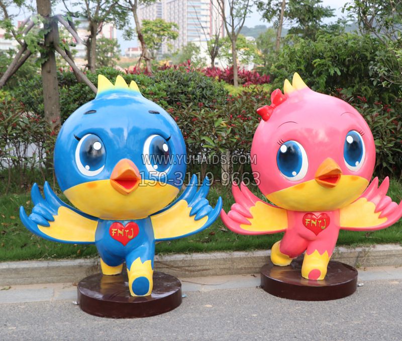 卡通鸽子,游乐园商场幼儿园吉祥物美陈雕塑摆件