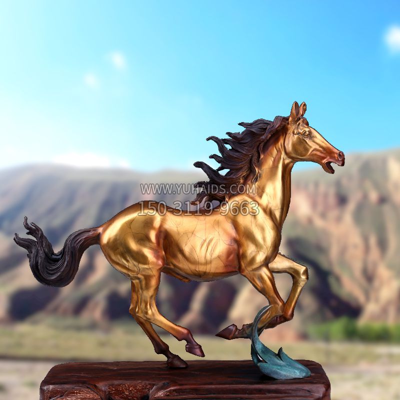 烤漆铜雕动物马雕塑