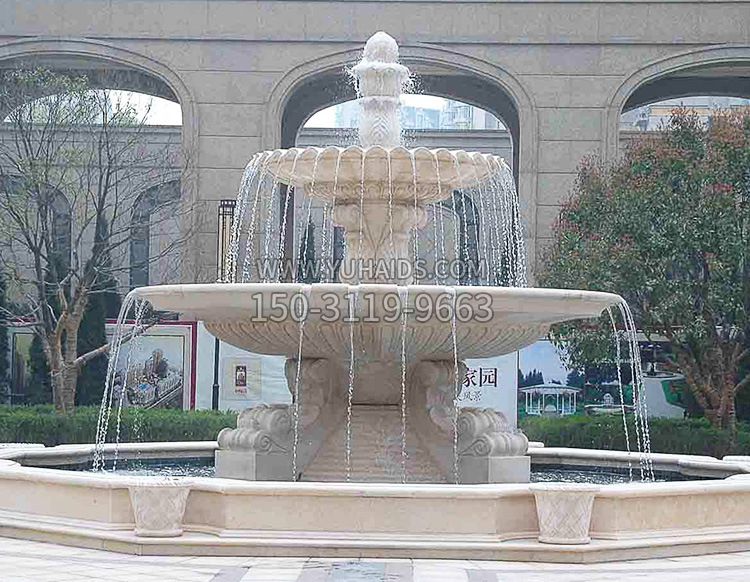 酒店喷泉石雕雕塑