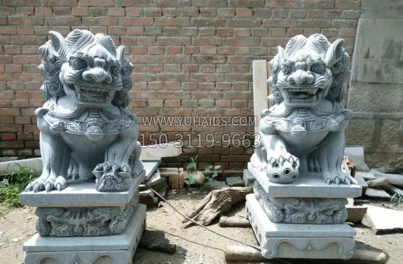 看门石狮子雕塑