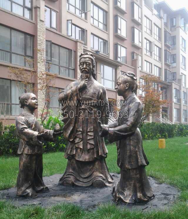 孔融让梨古代人物雕塑