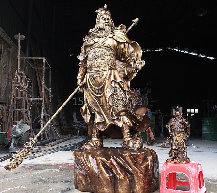 立式提刀关公雕塑