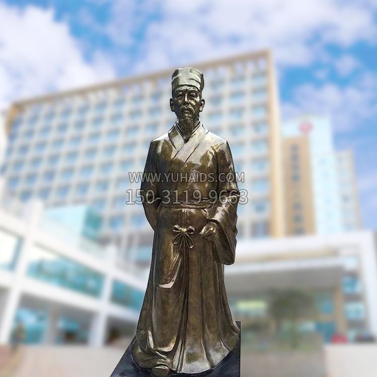 李时珍仿铜雕塑-医院医学院历史名人古代著名人物雕像 李时珍仿铜雕塑-医院医学院历史名人古代著名人物雕像