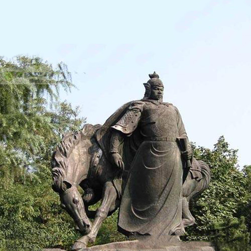 历史名人岳飞雕塑-城市公园历史文化人物雕像