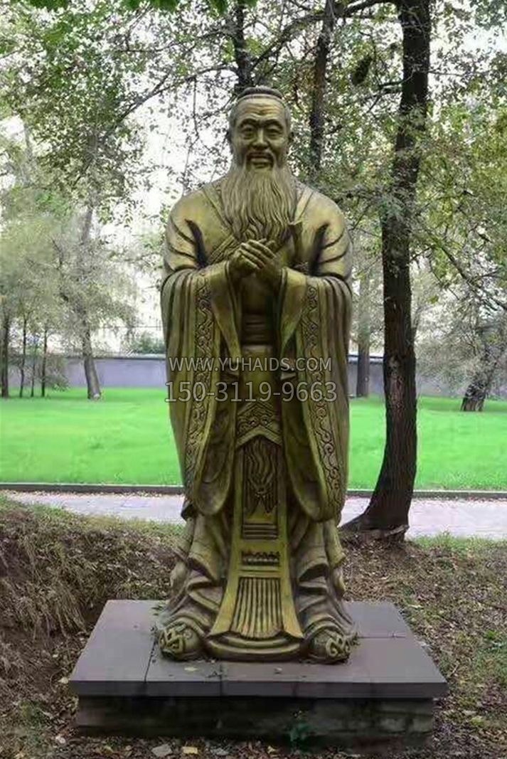 联合国大厅雕刻石雕孔子像雕塑