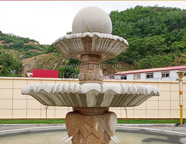 莲花石雕喷泉雕塑