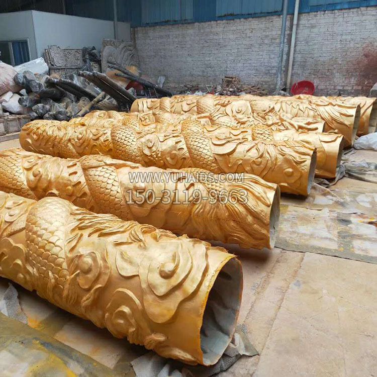 龙柱铜雕刻雕塑