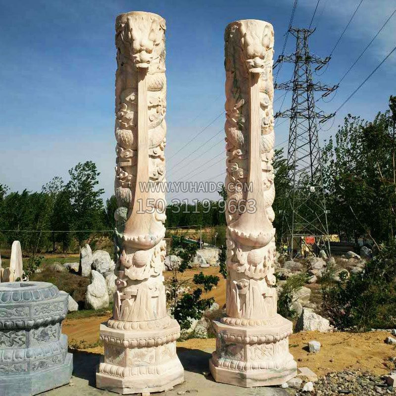 龙柱石雕雕塑