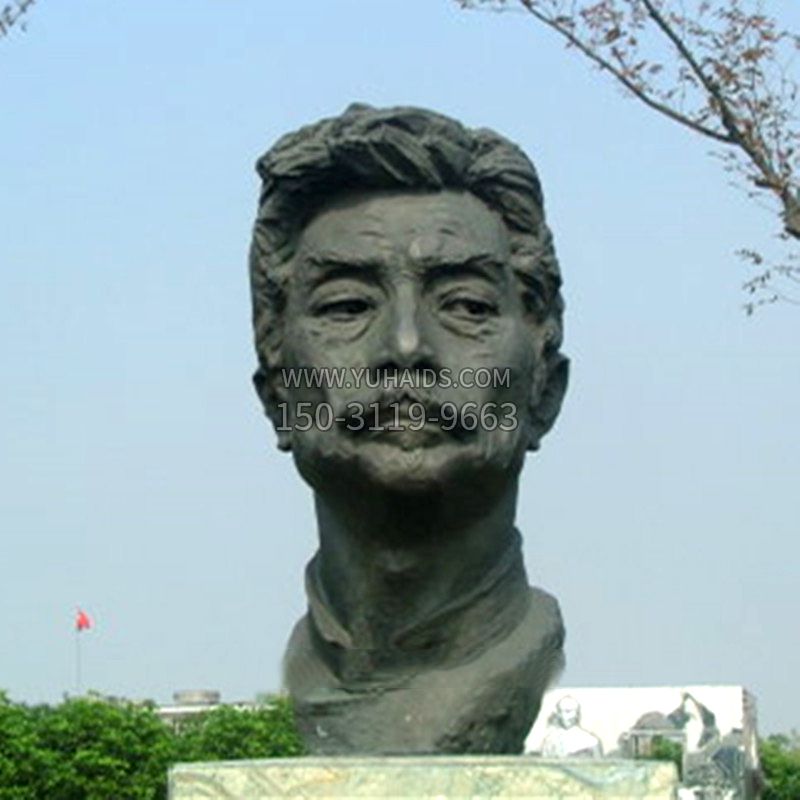 鲁迅铜雕头像雕塑