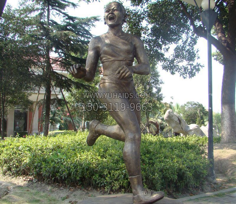 女人跑步铜雕雕塑