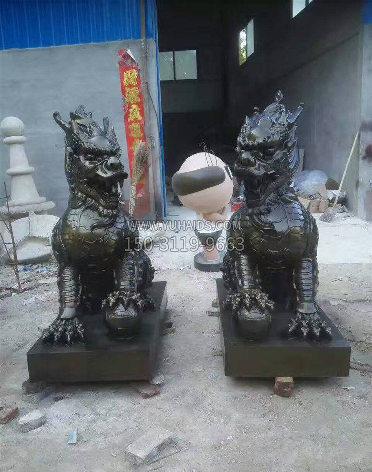 门口麒麟铜雕雕塑