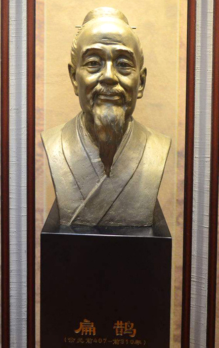 名医扁鹊半身铜雕胸像雕塑