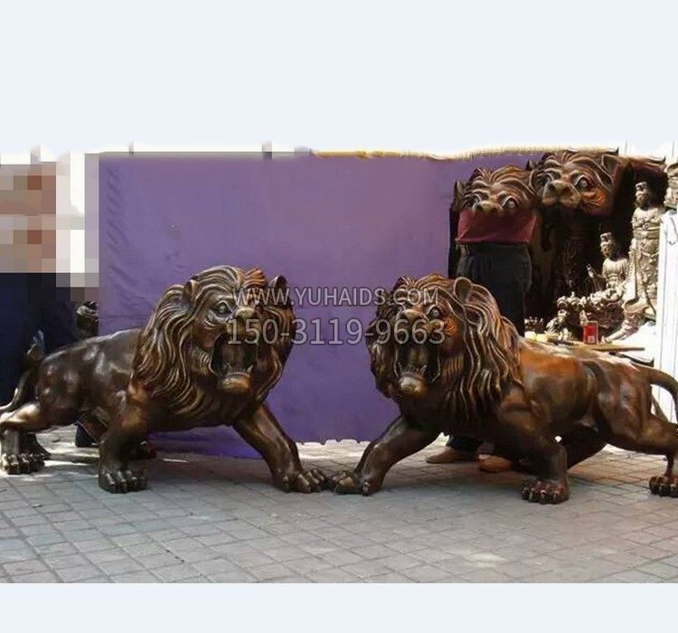 门口西洋狮子铜雕雕塑