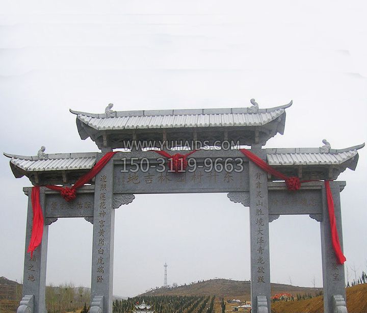 农村石牌坊石雕雕塑