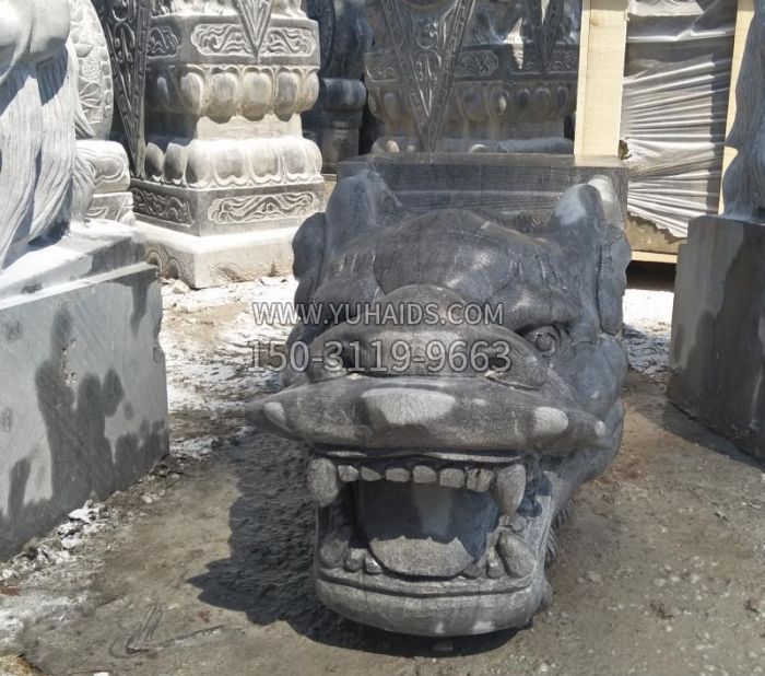 喷水的龙头公园景观石雕雕塑
