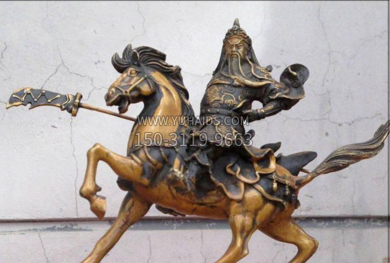 骑马威武关公铜雕雕塑