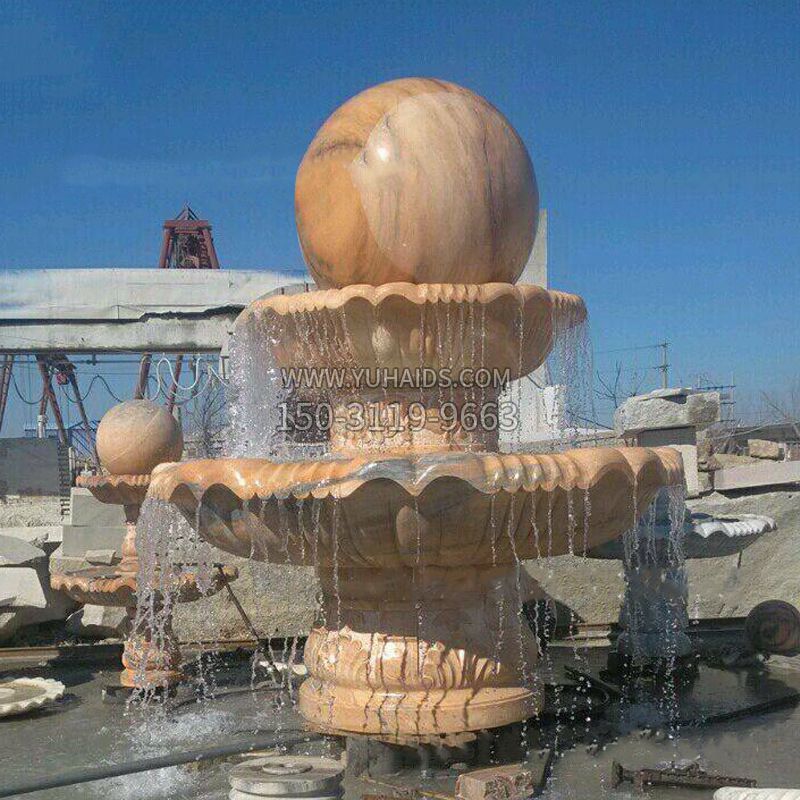 曲阳石雕风水球 喷泉雕塑