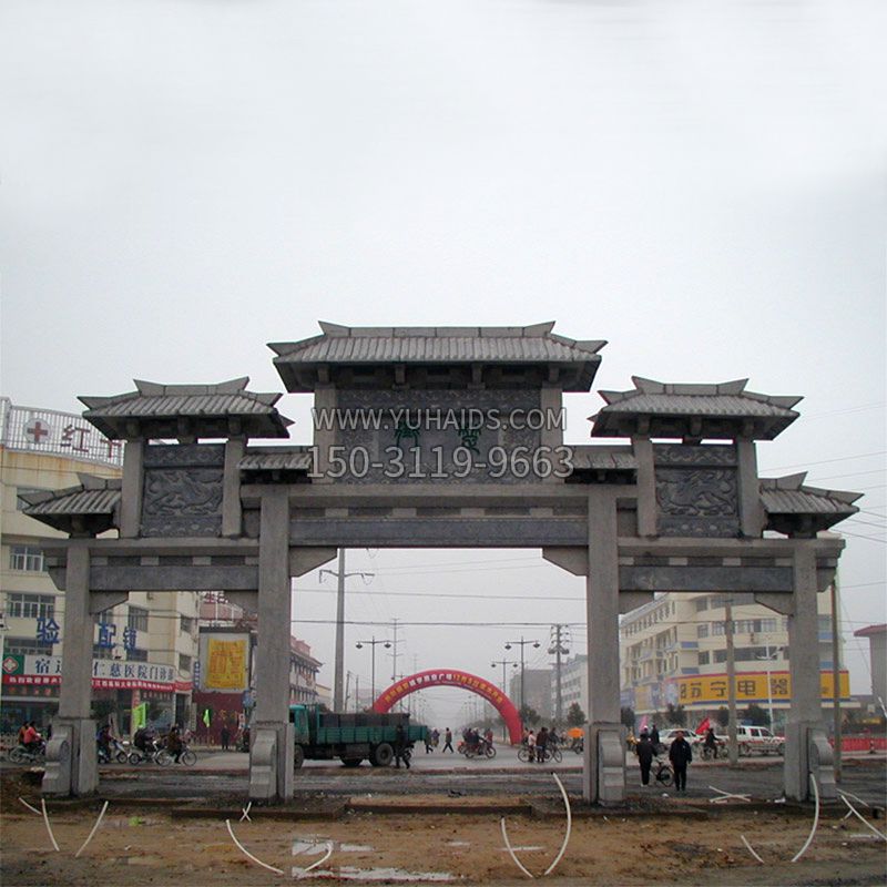 青石城市石牌坊雕塑