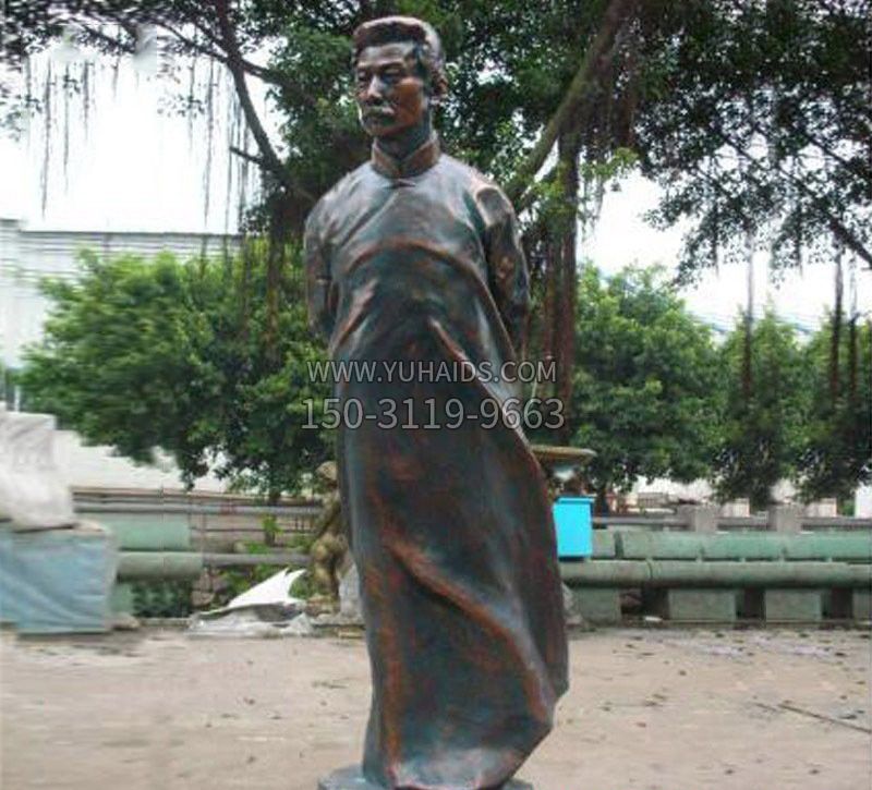 青铜校园名人鲁迅雕像雕塑