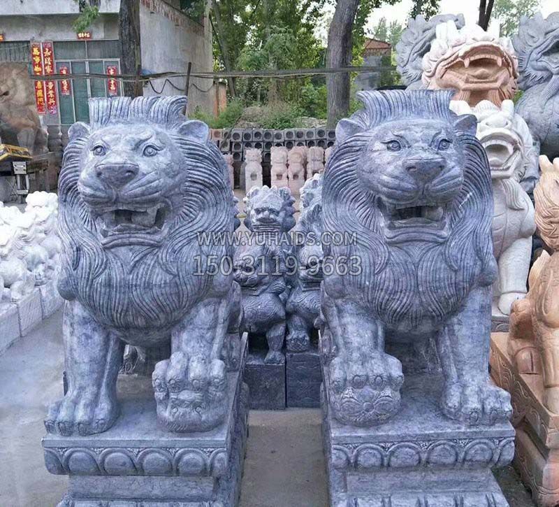 青石仿古西洋狮子石雕雕塑