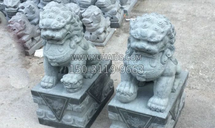 青石仿古北京小狮子门口石雕雕塑