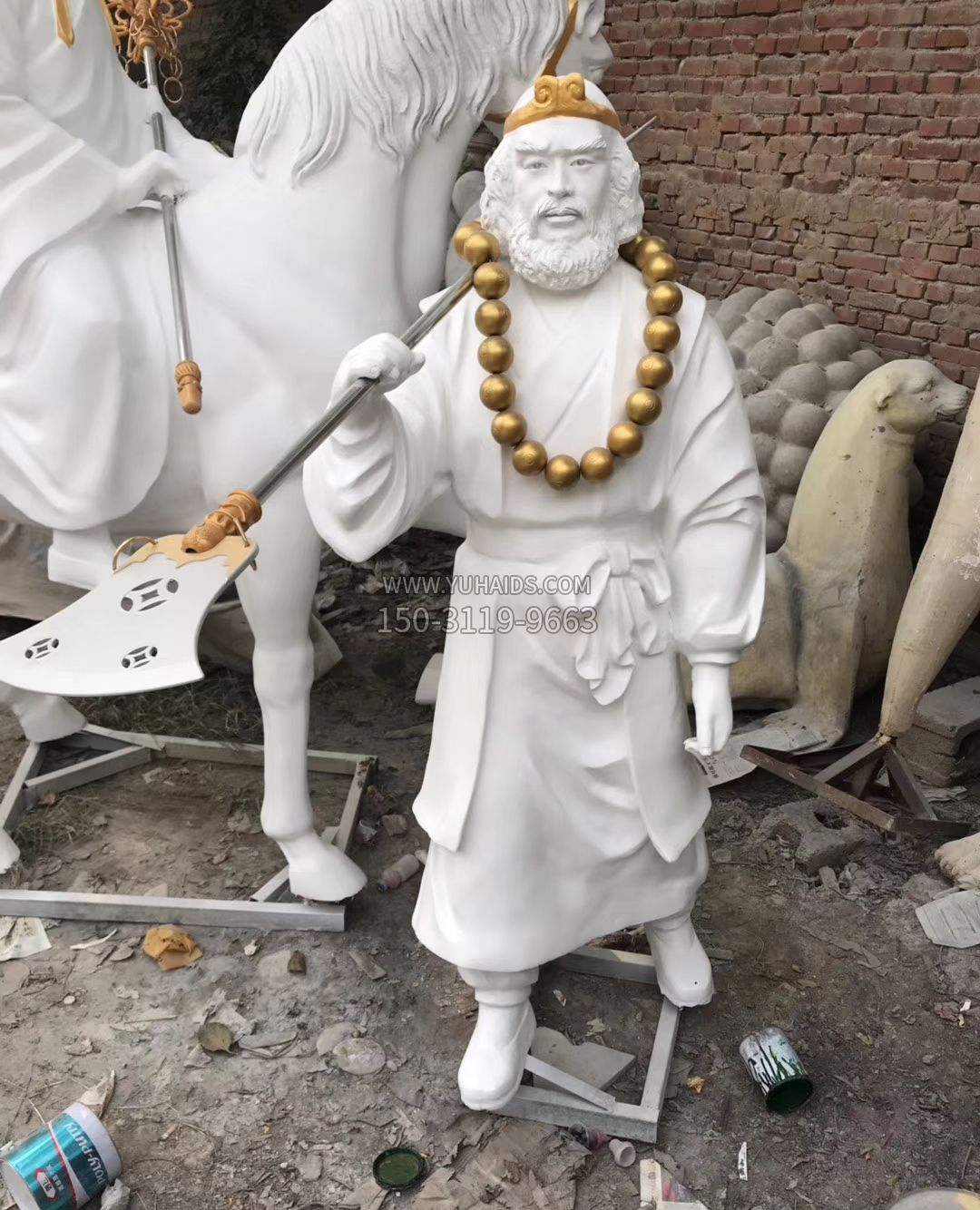 沙和尚人物石雕雕塑