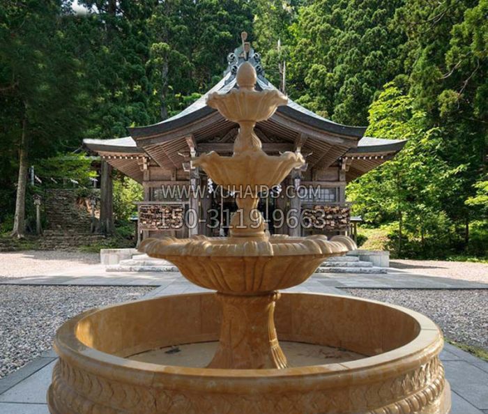 三层喷泉公园石雕雕塑