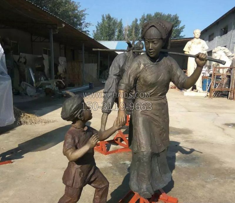 少数民族人物公园景观铜雕雕塑