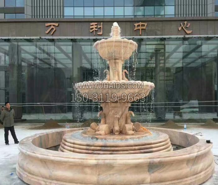 三层喷泉汉白玉公园石雕 三层喷泉汉白玉公园石雕