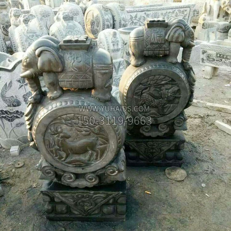 石雕门墩石鼓雕塑