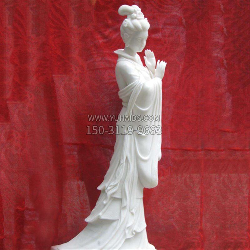 石雕貂蝉-汉白玉古代著名美女塑像雕塑