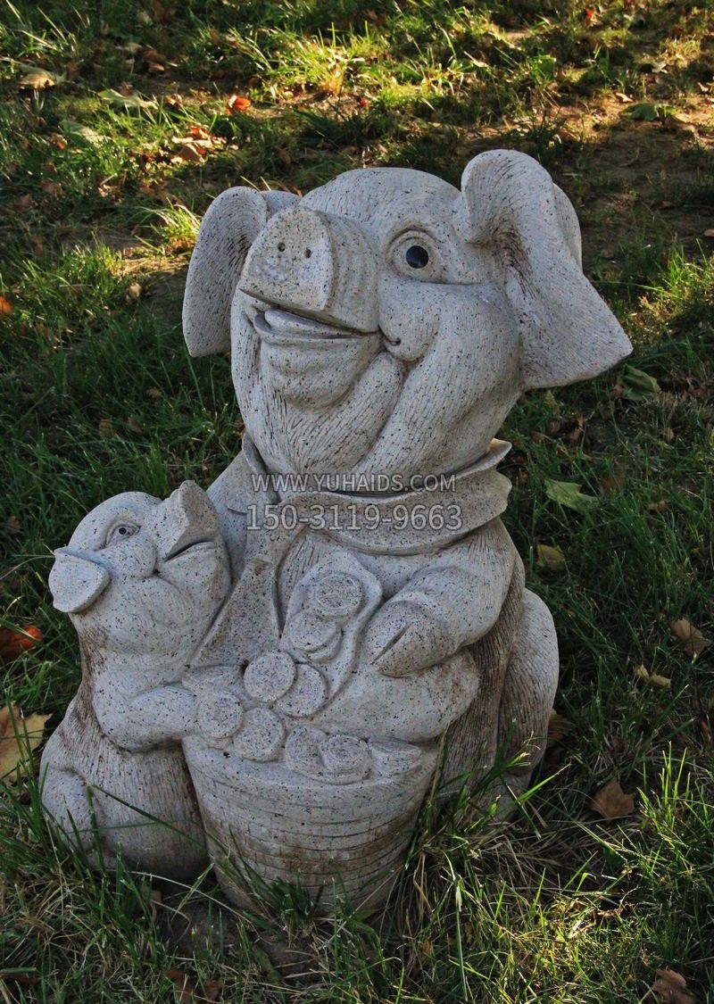 石雕猪雕塑