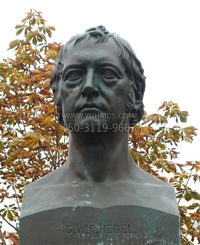 世界著名人物雕塑-德国哲学家黑格尔铜雕胸像